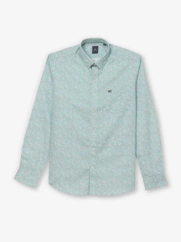 ARROW grey printed casual wear cotton shirt