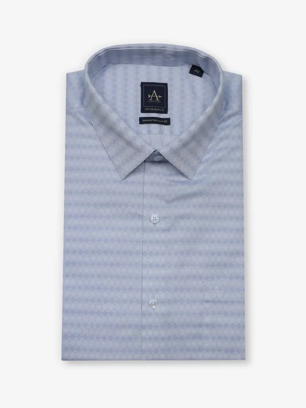 ARROW light blue printed cotton shirt