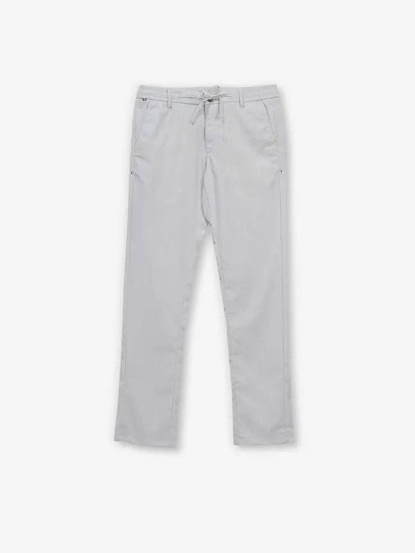 ARROW light grey printed cotton trouser