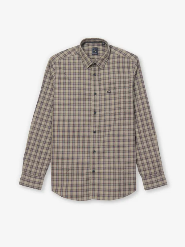 ARROW light khaki flannel casual wear shirt