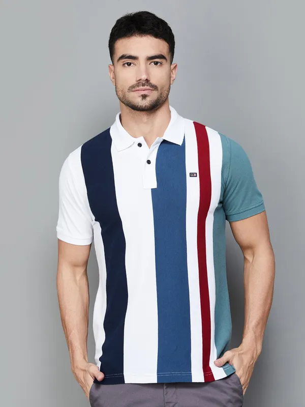ARROW multicolor stripe polo t-shirt
