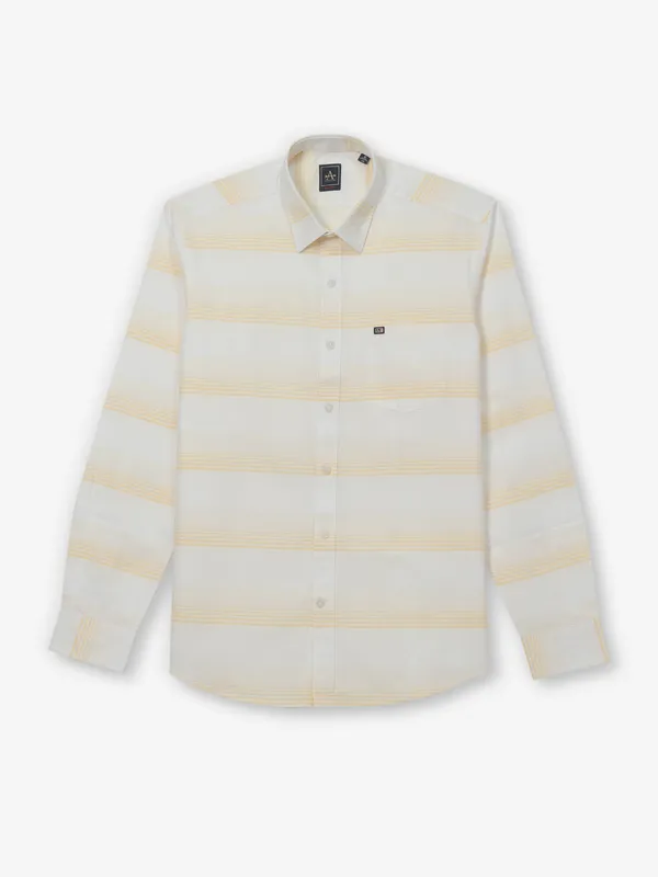 ARROW off white striped casual wear shirt