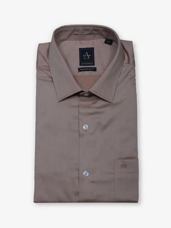 ARROW pastel brown cotton shirt