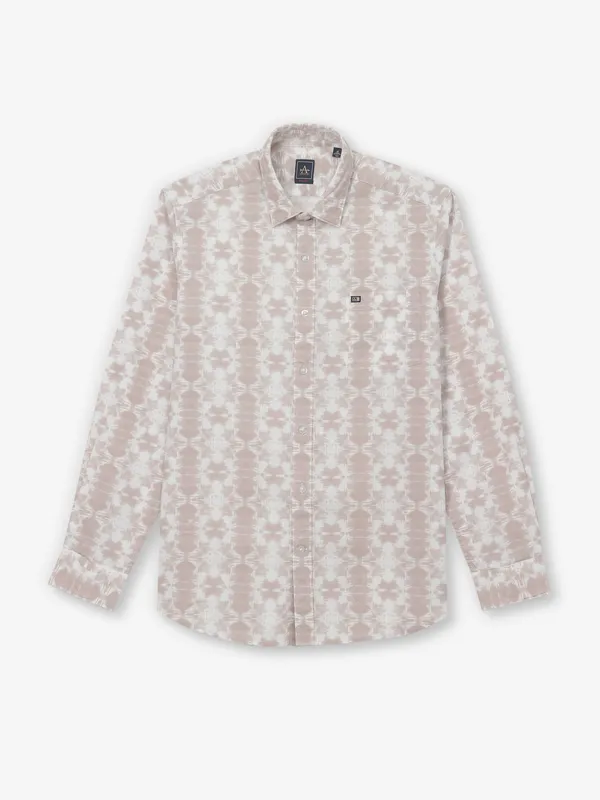 ARROW pink printed casual wear cotton shirt