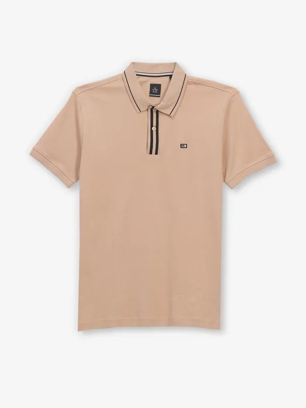 ARROW plain beige cotton t-shirt