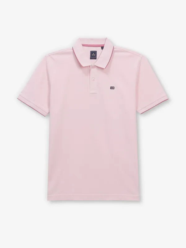 ARROW plain pink cotton t-shirt for men