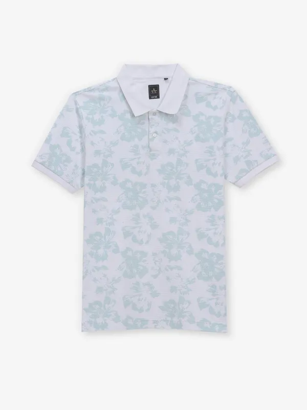 ARROW printed white cotton t-shirt for men