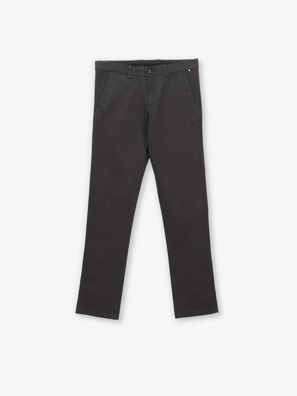 ARROW solid olive trouser in cotton