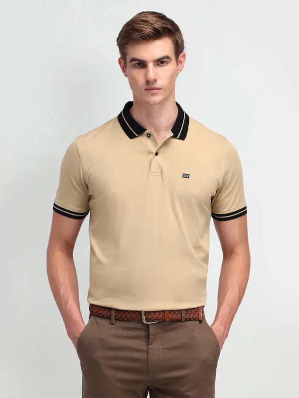 ARROW SPORT classic beige polo cotton t-shirt