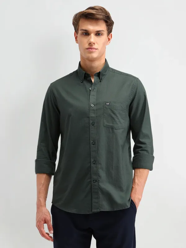 ARROW SPORT dark green cotton shirt