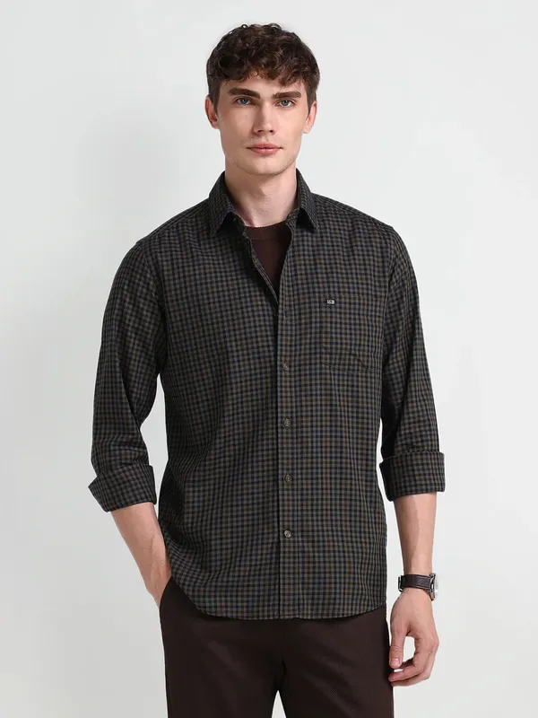 ARROW SPORT grey checkered shirt