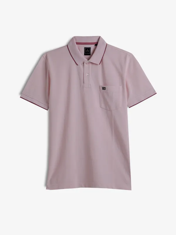 ARROW SPORT plain light pink cotton t-shirt