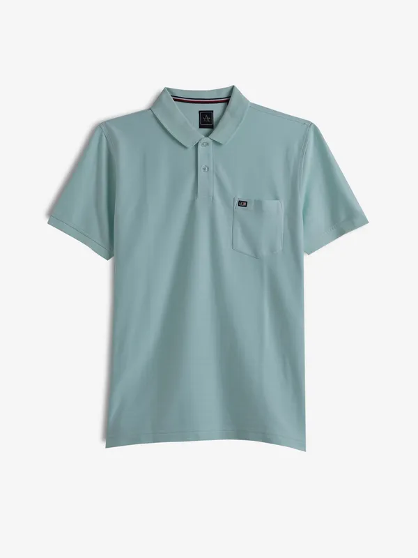 ARROW SPORT plain mint green cotton casual t-shirt