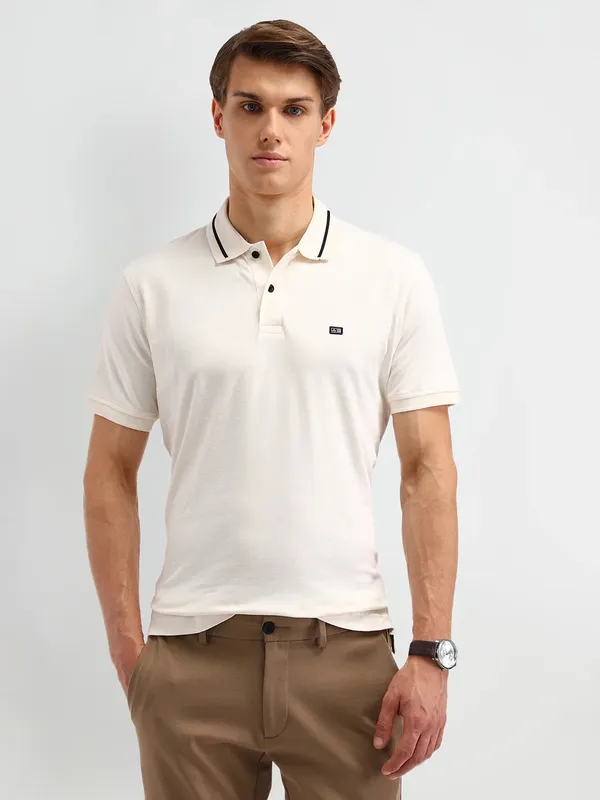 ARROW SPORT plain white t-shirt in cotton