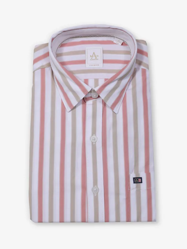 ARROW striped red formal shirt
