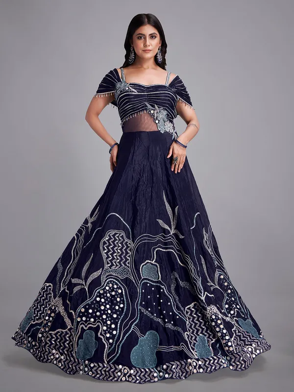 Attractive black designer gown