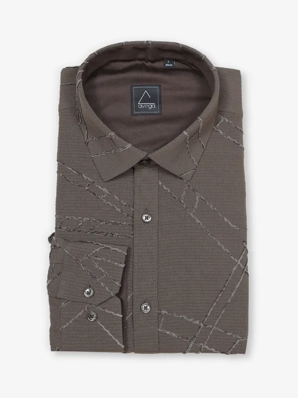 AVEGA charcoal cotton party shirt