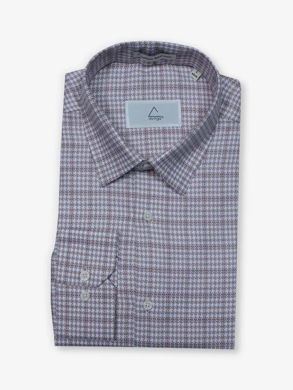 AVEGA checks white cotton shirt