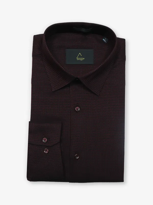 AVEGA coffee texture cotton shirt