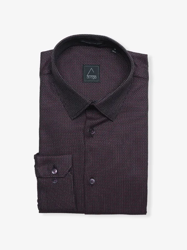 Avega cotton wine printed shirt