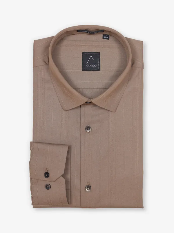 AVEGA light brown cotton party shirt