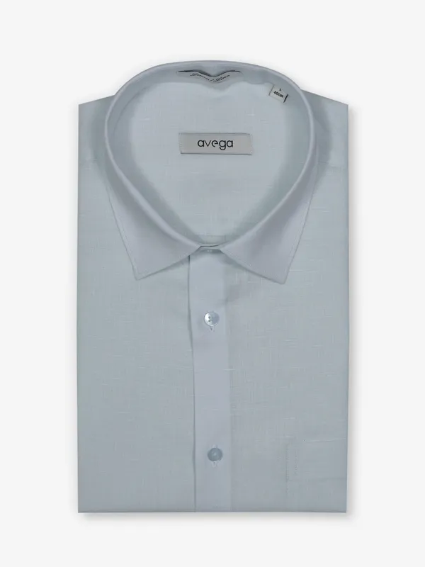 AVEGA mint green plain linen shirt