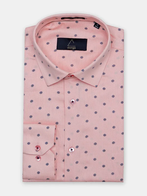 Avega peach hue cotton shirt