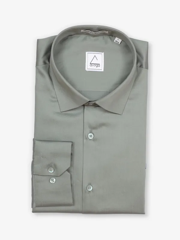 AVEGA pista green plain shirt