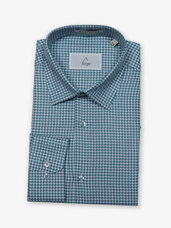 AVEGA white and green cotton shirt