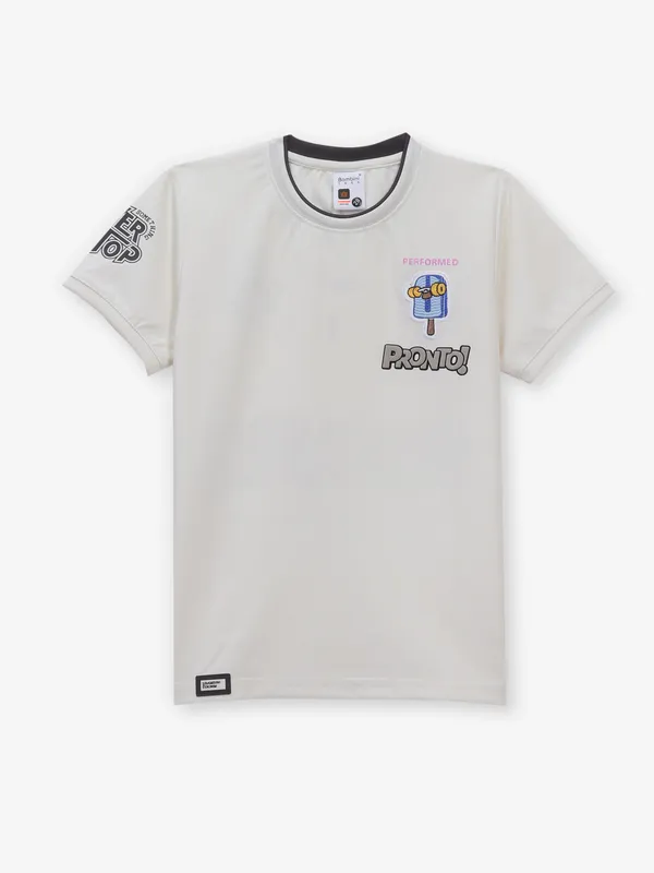 BAMBINI off-white printed cotton t-shirt