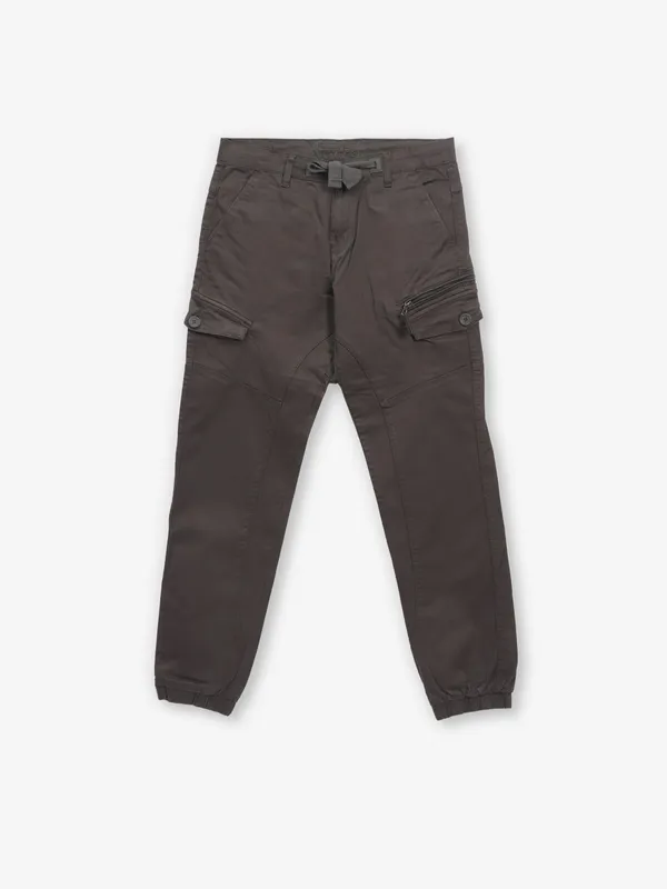 BEEVEE dark olive denim cargo jeans