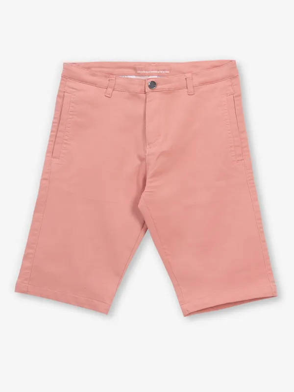 BEEVEE solid peach denim shorts