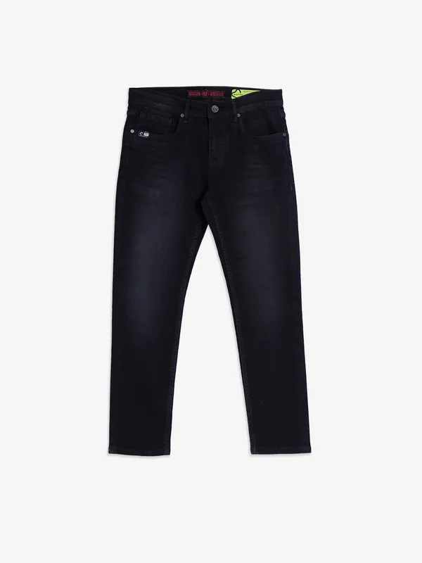 BEING HUMAN black cropped fit jeans