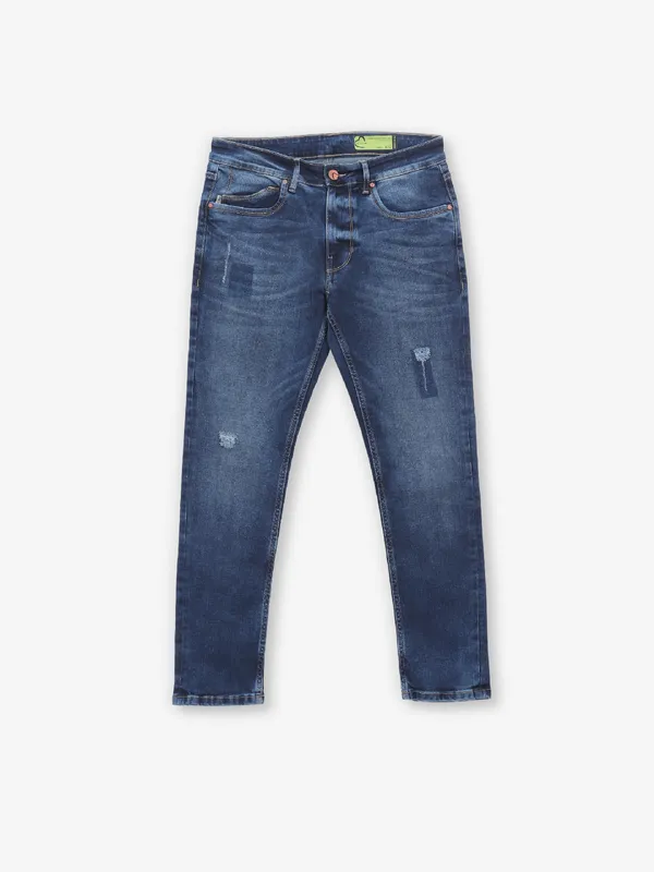 BEING HUMAN blue washed ripped denim jeans