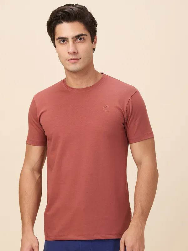 BEING HUMAN brick red half sleeve t-shirt