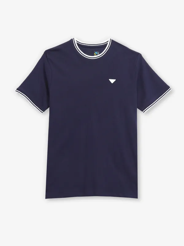 BEING HUMAN dark blue cotton half sleeve t-shirt