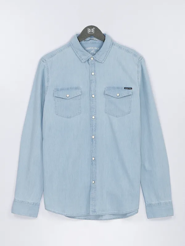 Being Human denim light blue shirt