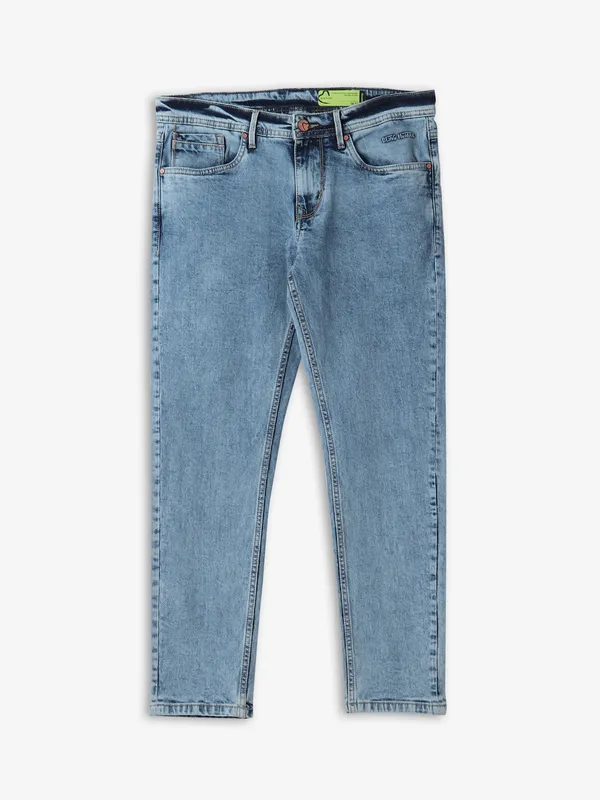 BEING HUMAN light blue cropped fit jeans