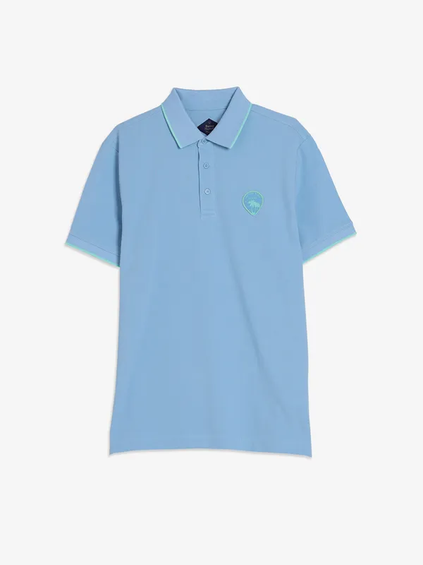 BEING HUMAN light blue plain t-shirt