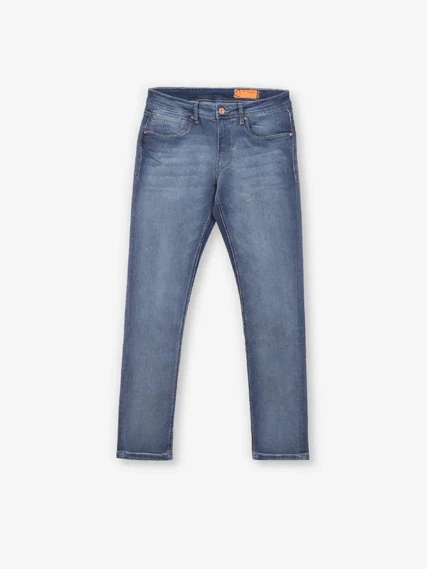 BEING HUMAN light blue washed jeans for men