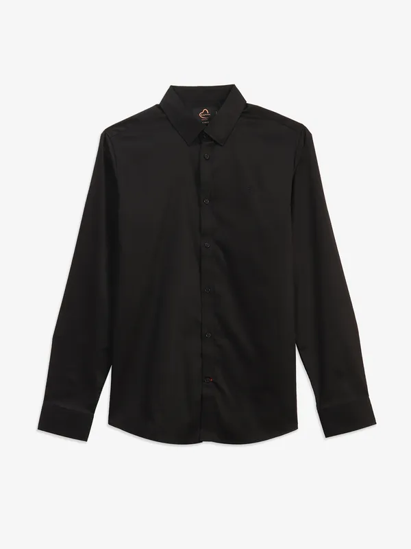 BEING HUMAN plain black cotton shirt