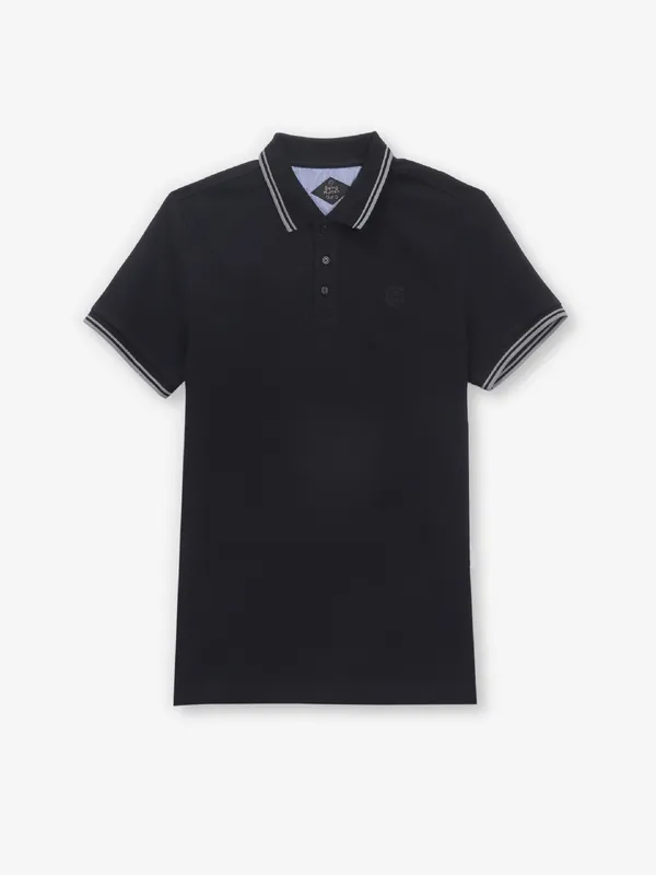 BEING HUMAN plain black cotton t-shirt