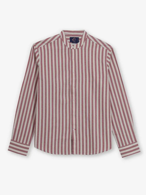 BEING HUMAN red stripe cotton shirt