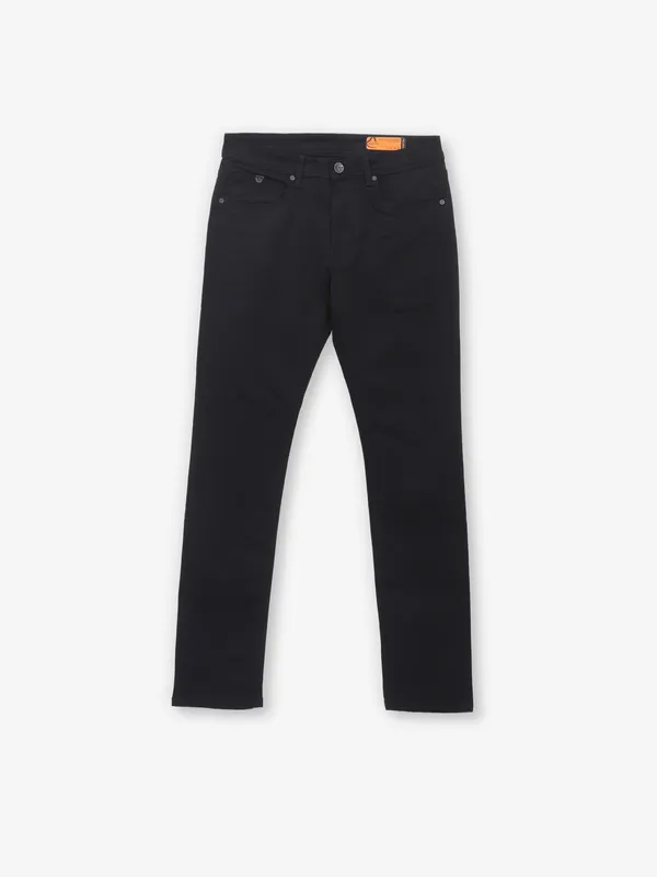 BEING HUMAN solid black mens denim jeans