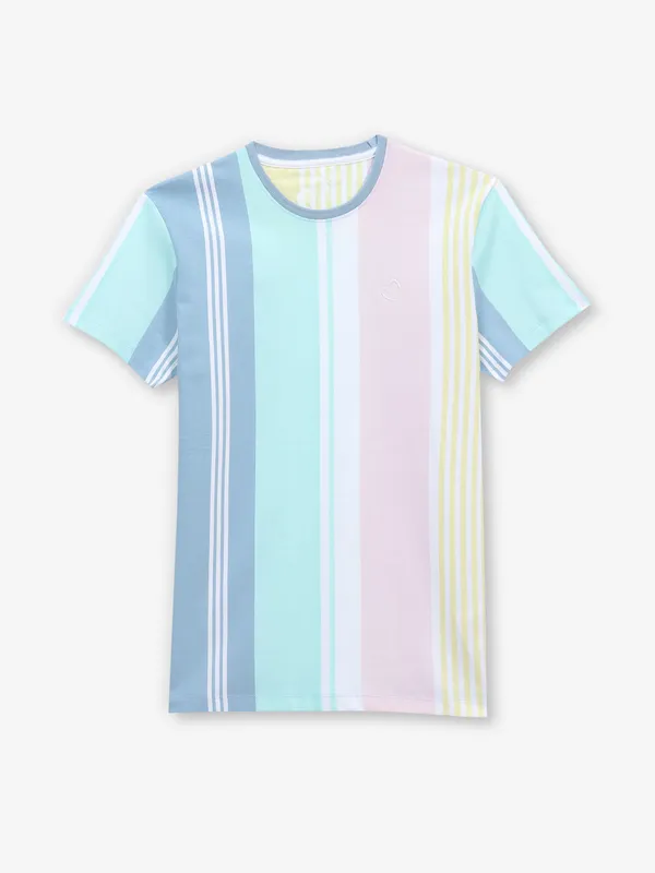 BEING HUMAN striped cotton t-shirt in multicolour