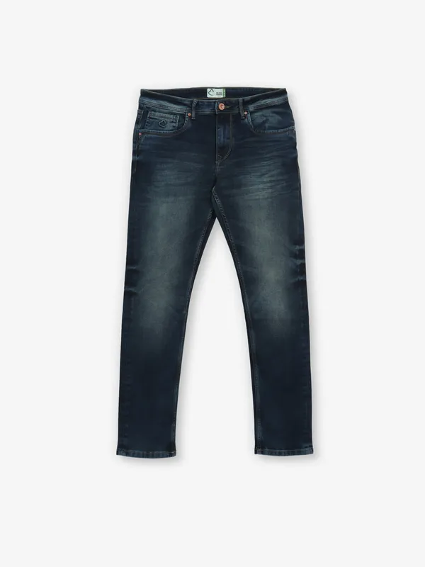 BEING HUMAN washed navy fit jeans