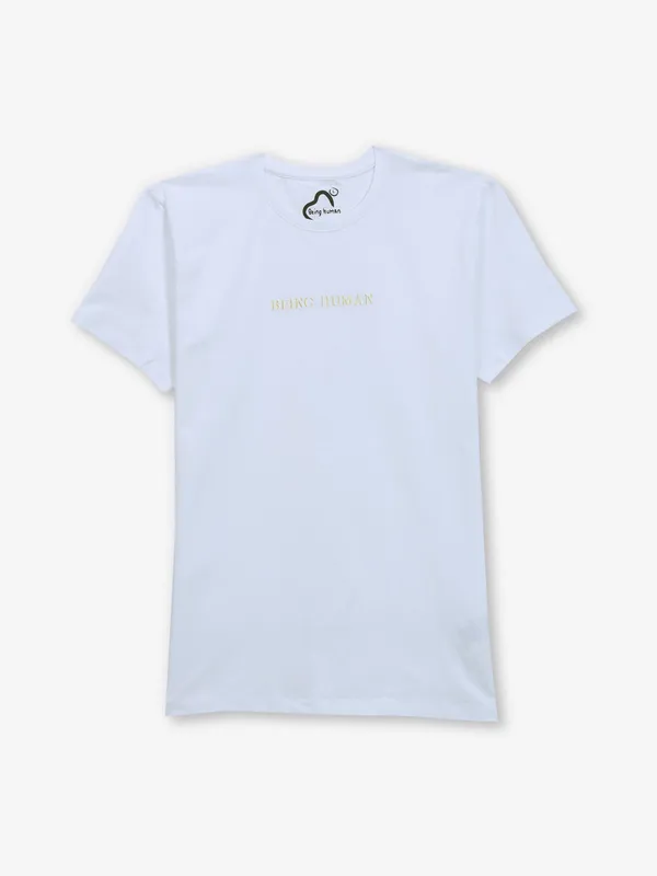 BEING HUMAN white palin cotton t-shirt