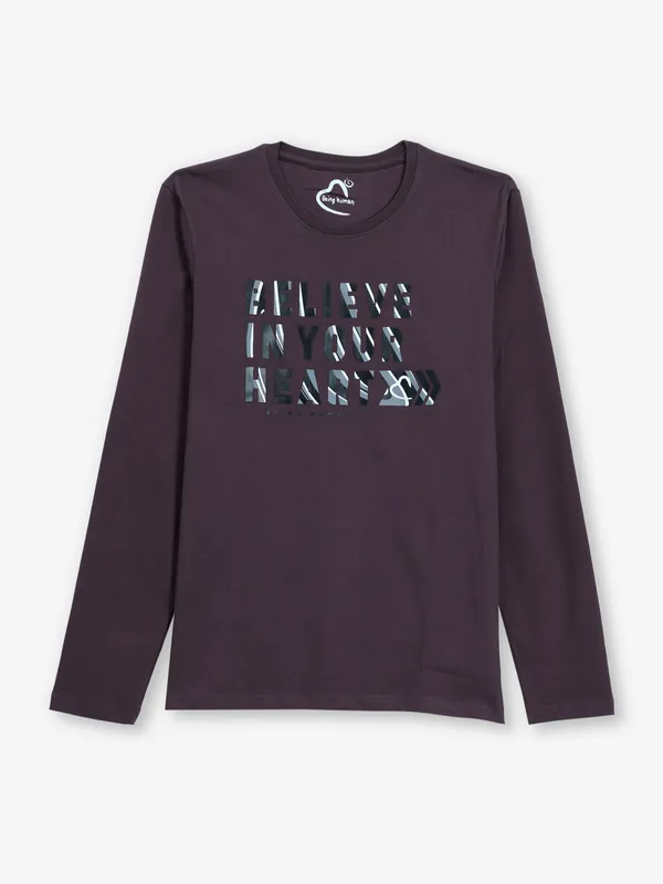 BEING HUMAN wine cotton t-shirt