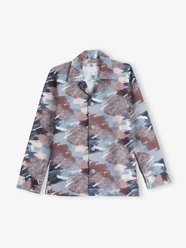 BLAZO cotton brown printed shirt