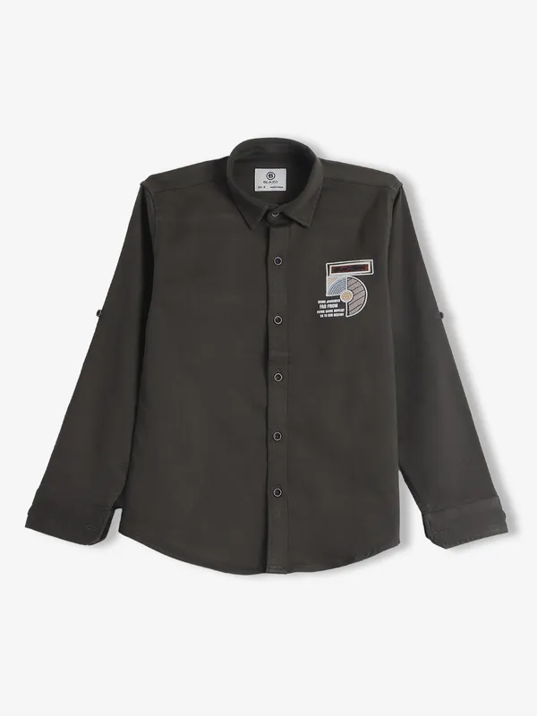 BLAZO cotton olive shirt